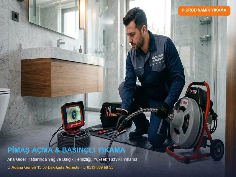 Pimaş Açma & Basınçlı Yıkama Adana Nöbetçi Usta